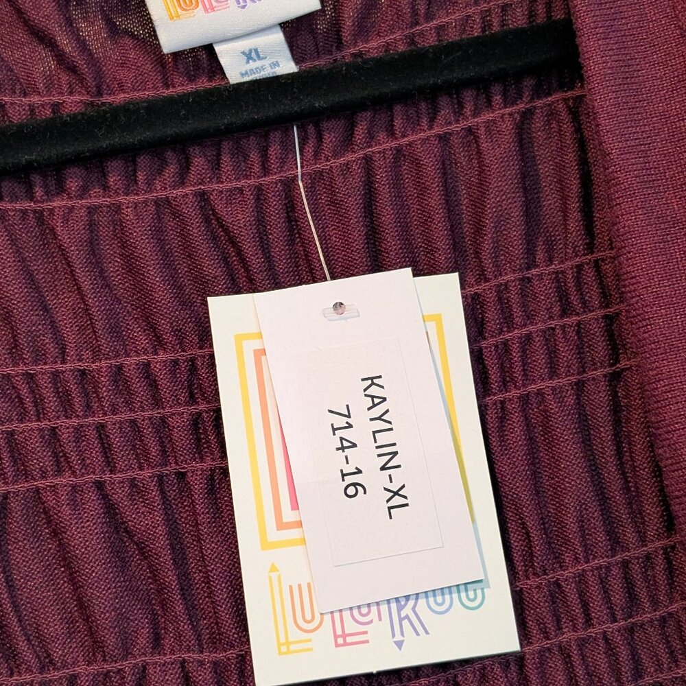 NWT Eggplant LuLaRoe Kaylin - Picture 3 of 8